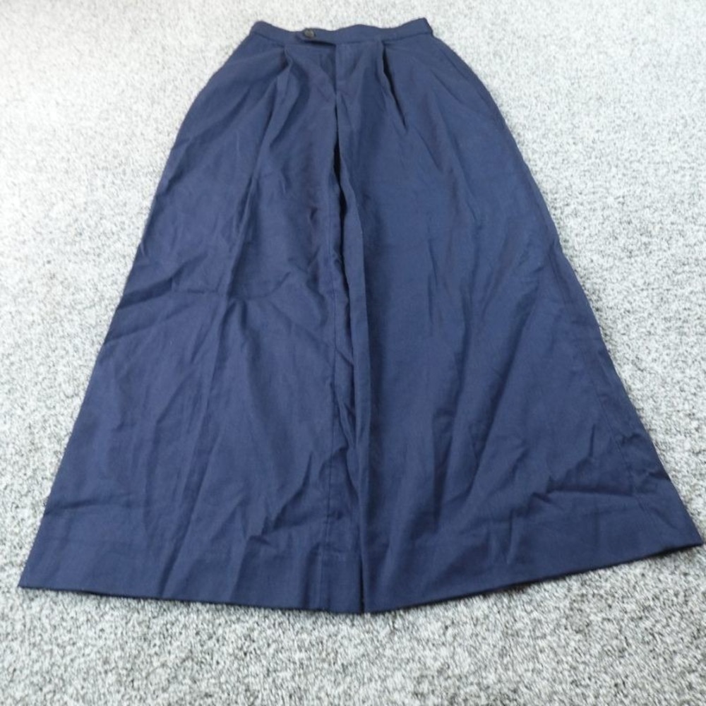 Banana Republic Pants Womens 00 Blue Linen Wide Leg Trouser High Rise Pleated